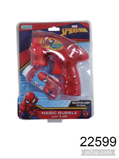 Imagen de BURBUJERO Y GATILLADOR C/ LUZ SPIDERMAN 11.25